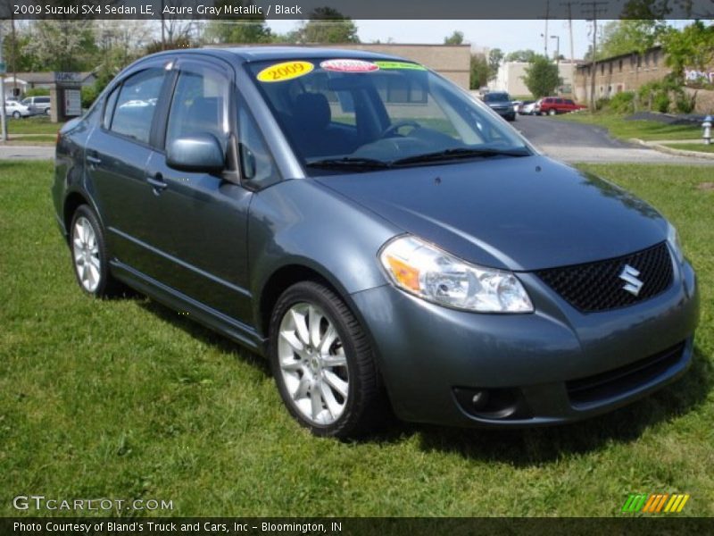 Azure Gray Metallic / Black 2009 Suzuki SX4 Sedan LE