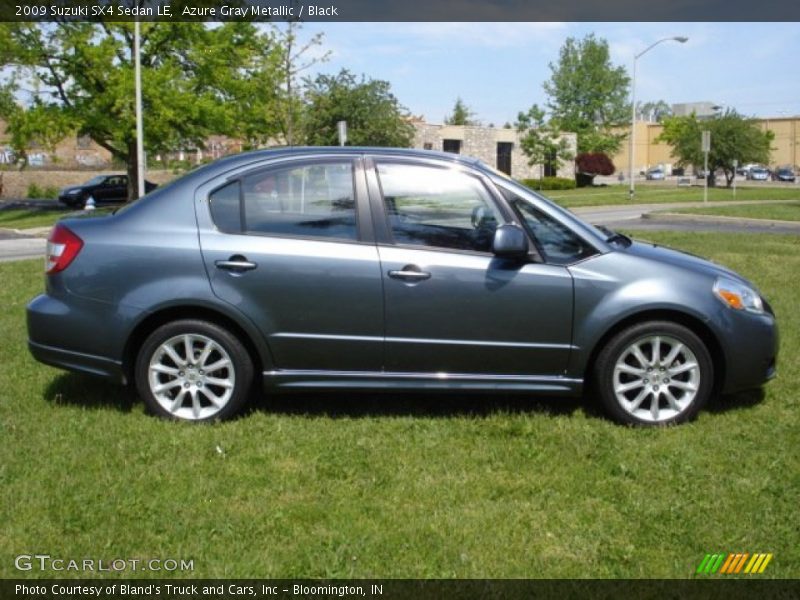 Azure Gray Metallic / Black 2009 Suzuki SX4 Sedan LE