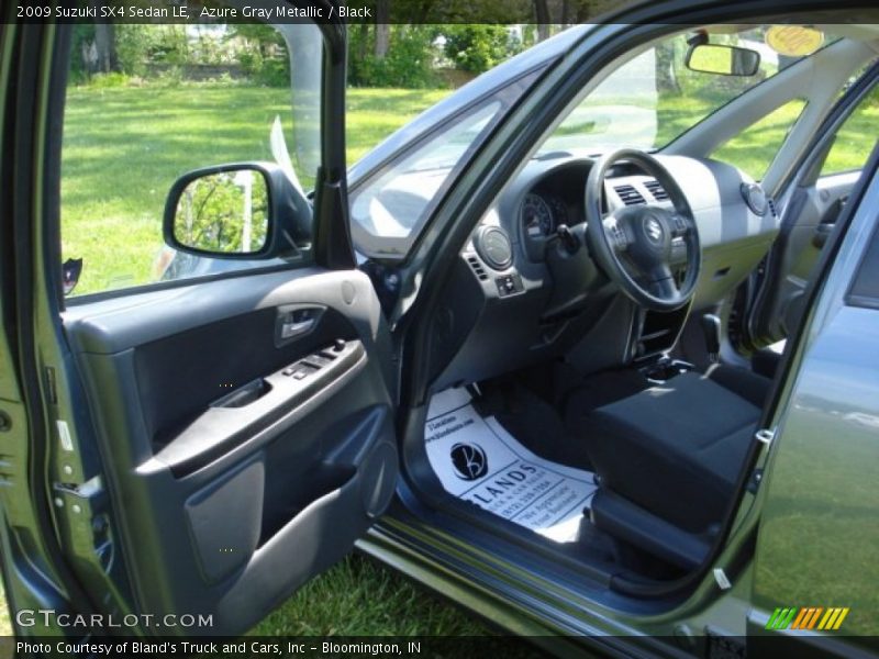 Azure Gray Metallic / Black 2009 Suzuki SX4 Sedan LE