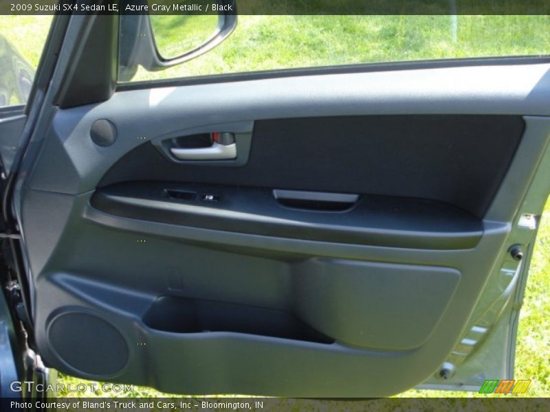 Azure Gray Metallic / Black 2009 Suzuki SX4 Sedan LE