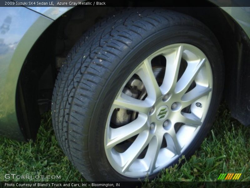 Azure Gray Metallic / Black 2009 Suzuki SX4 Sedan LE