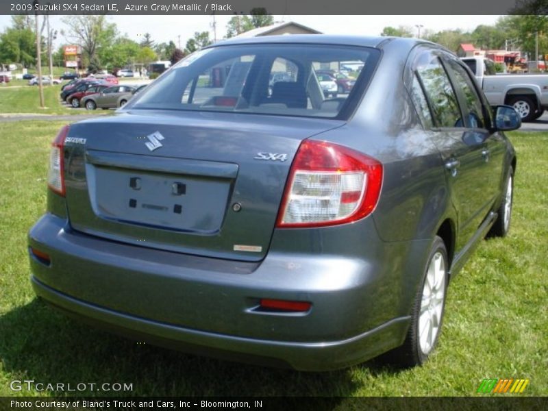 Azure Gray Metallic / Black 2009 Suzuki SX4 Sedan LE
