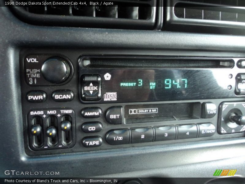 Black / Agate 1998 Dodge Dakota Sport Extended Cab 4x4
