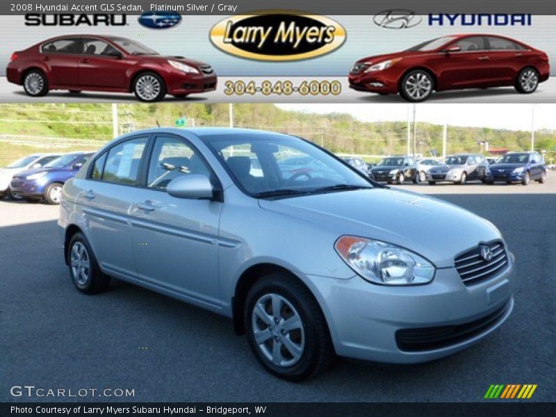 Platinum Silver / Gray 2008 Hyundai Accent GLS Sedan