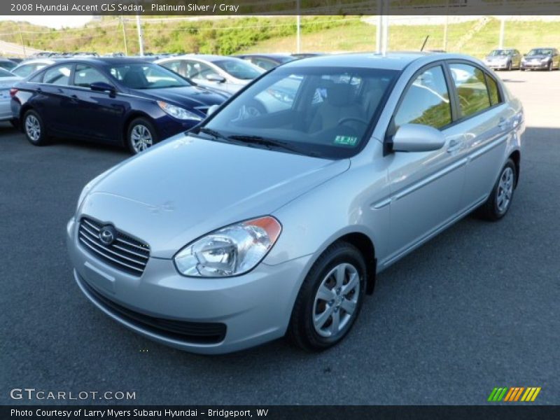 Platinum Silver / Gray 2008 Hyundai Accent GLS Sedan