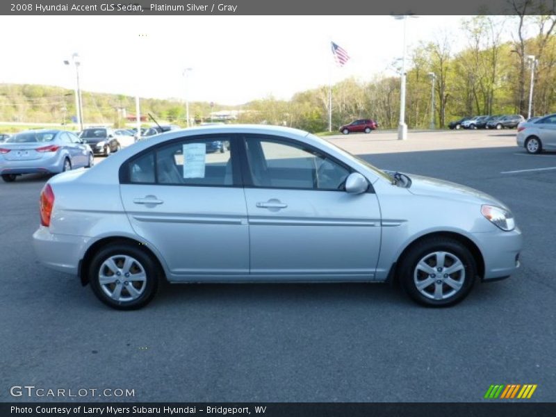 Platinum Silver / Gray 2008 Hyundai Accent GLS Sedan