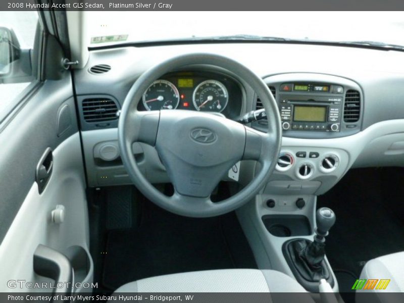 Platinum Silver / Gray 2008 Hyundai Accent GLS Sedan