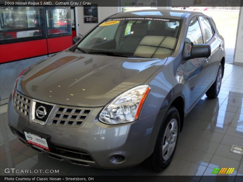 Gotham Gray / Gray 2009 Nissan Rogue S AWD