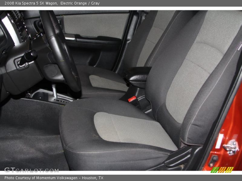 Electric Orange / Gray 2008 Kia Spectra 5 SX Wagon
