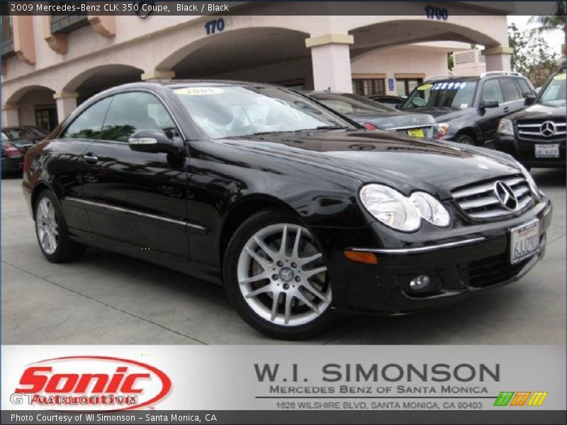 Black / Black 2009 Mercedes-Benz CLK 350 Coupe