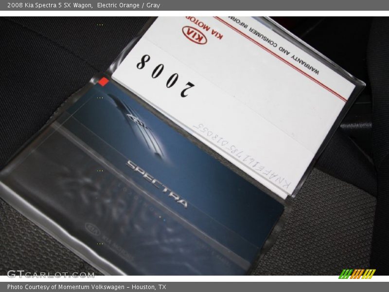 Electric Orange / Gray 2008 Kia Spectra 5 SX Wagon