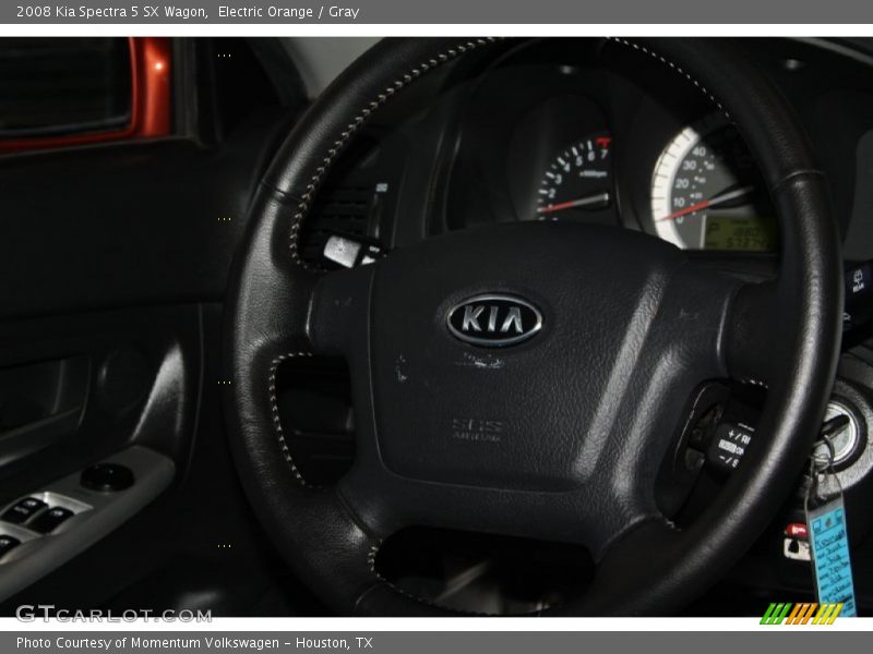 Electric Orange / Gray 2008 Kia Spectra 5 SX Wagon