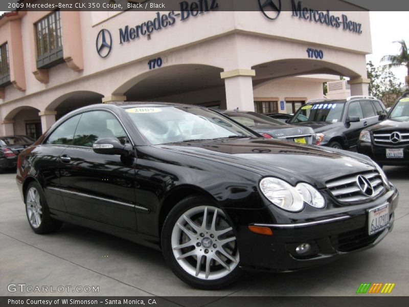 Black / Black 2009 Mercedes-Benz CLK 350 Coupe