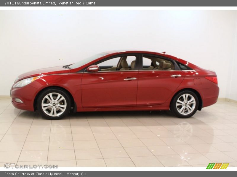 Venetian Red / Camel 2011 Hyundai Sonata Limited