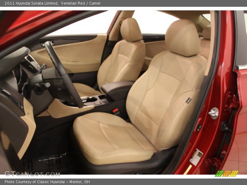 Venetian Red / Camel 2011 Hyundai Sonata Limited