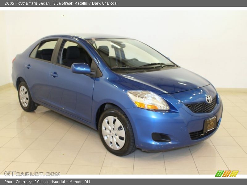 Blue Streak Metallic / Dark Charcoal 2009 Toyota Yaris Sedan