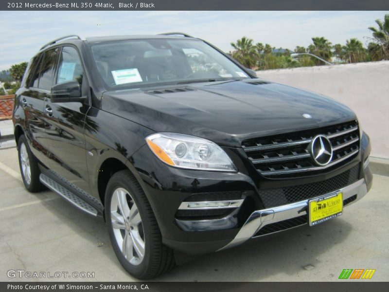 Black / Black 2012 Mercedes-Benz ML 350 4Matic