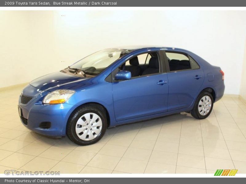 Blue Streak Metallic / Dark Charcoal 2009 Toyota Yaris Sedan