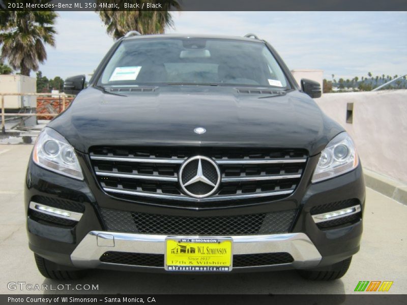 Black / Black 2012 Mercedes-Benz ML 350 4Matic