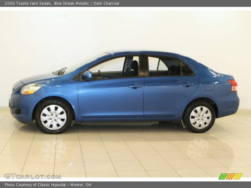 Blue Streak Metallic / Dark Charcoal 2009 Toyota Yaris Sedan