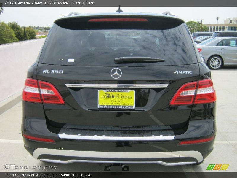 Black / Black 2012 Mercedes-Benz ML 350 4Matic
