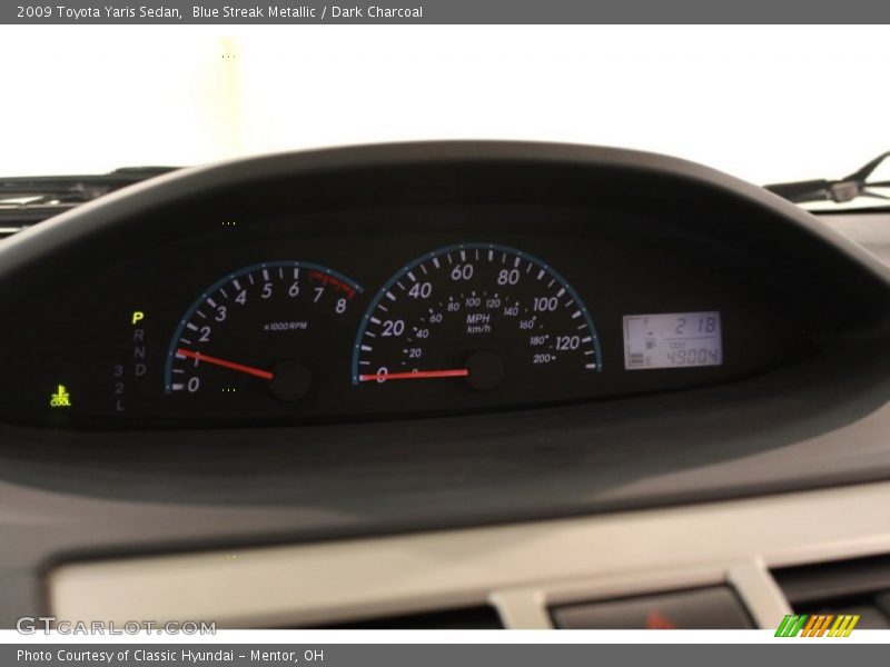 Blue Streak Metallic / Dark Charcoal 2009 Toyota Yaris Sedan