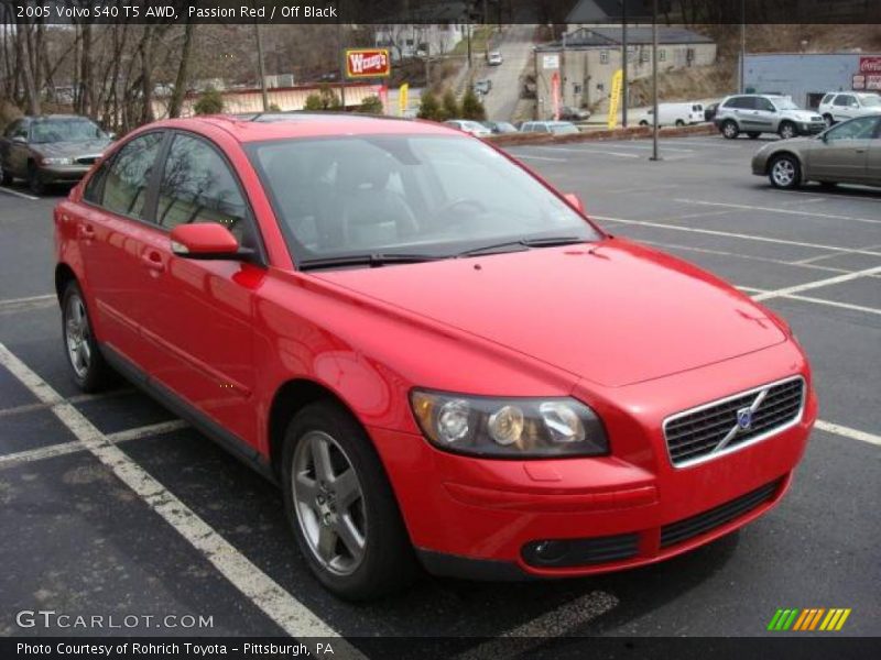 Passion Red / Off Black 2005 Volvo S40 T5 AWD