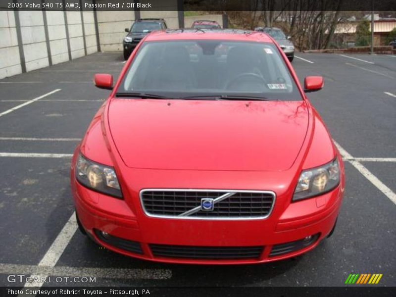 Passion Red / Off Black 2005 Volvo S40 T5 AWD