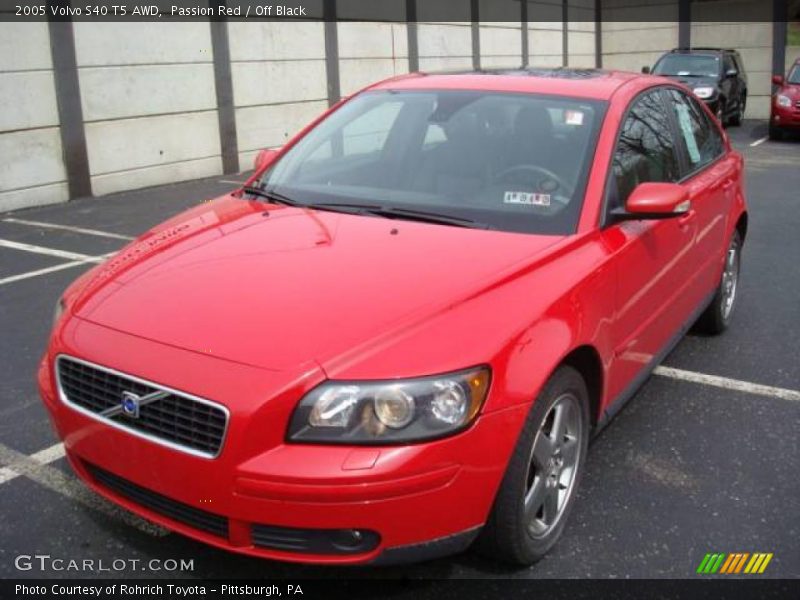 Passion Red / Off Black 2005 Volvo S40 T5 AWD