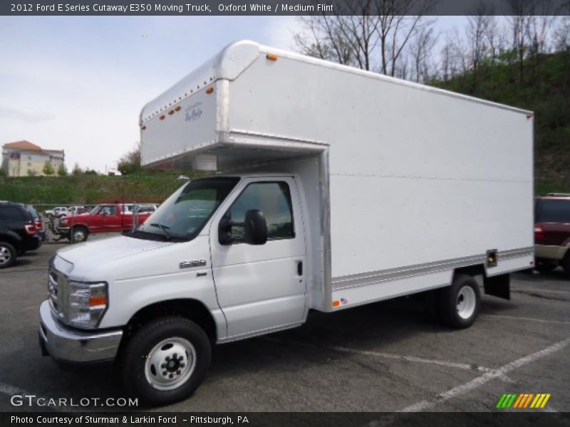 Oxford White / Medium Flint 2012 Ford E Series Cutaway E350 Moving Truck