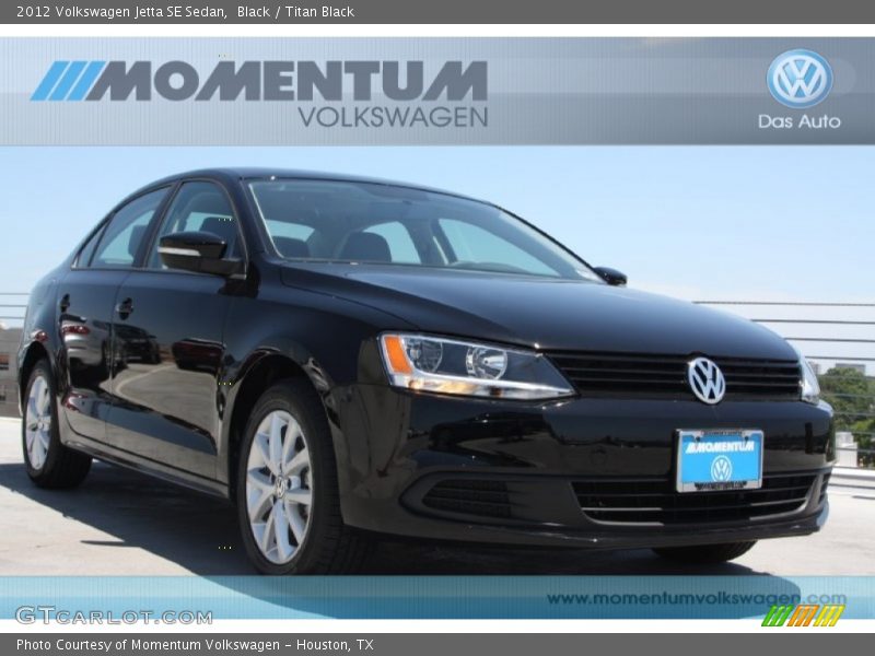 Black / Titan Black 2012 Volkswagen Jetta SE Sedan