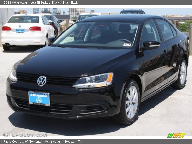 Black / Titan Black 2012 Volkswagen Jetta SE Sedan
