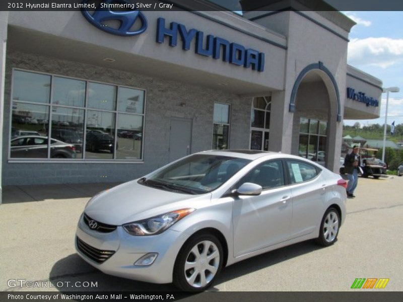 Shimmering Silver / Gray 2012 Hyundai Elantra Limited