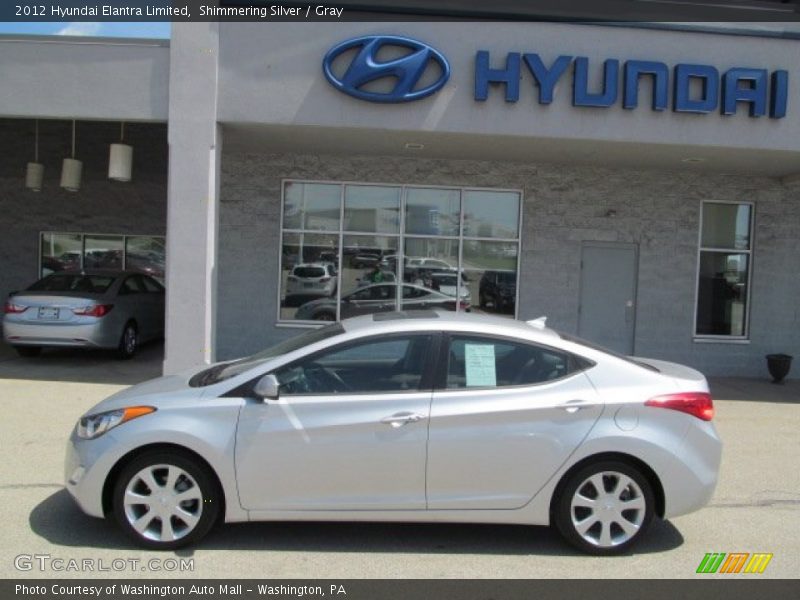 Shimmering Silver / Gray 2012 Hyundai Elantra Limited