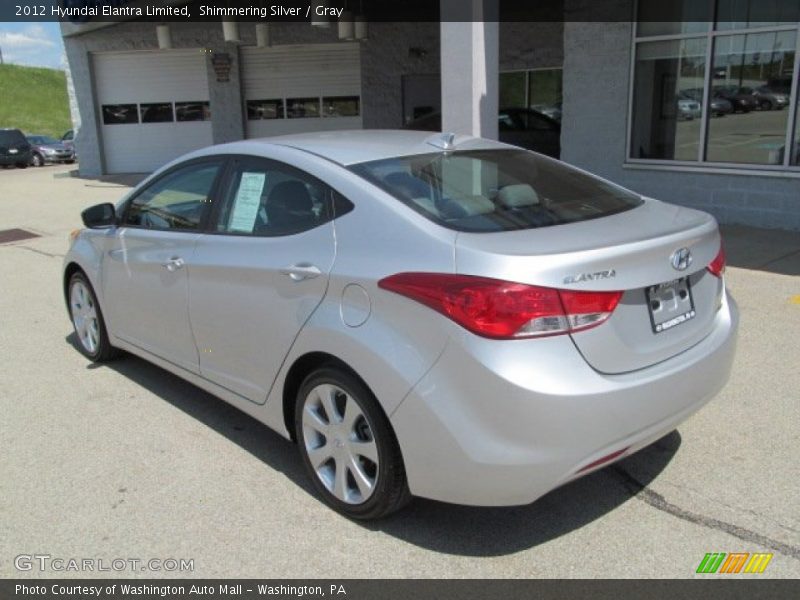Shimmering Silver / Gray 2012 Hyundai Elantra Limited