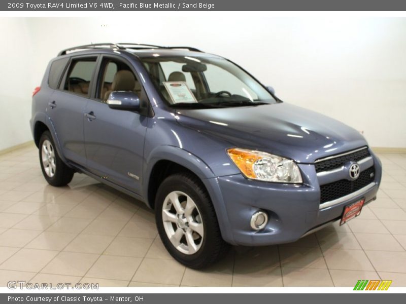 Pacific Blue Metallic / Sand Beige 2009 Toyota RAV4 Limited V6 4WD