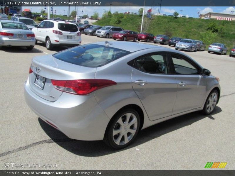 Shimmering Silver / Gray 2012 Hyundai Elantra Limited