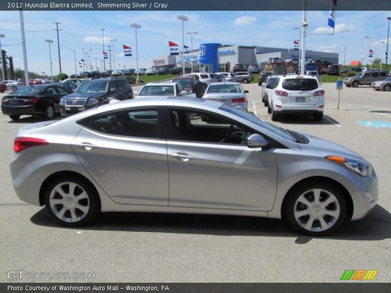 Shimmering Silver / Gray 2012 Hyundai Elantra Limited