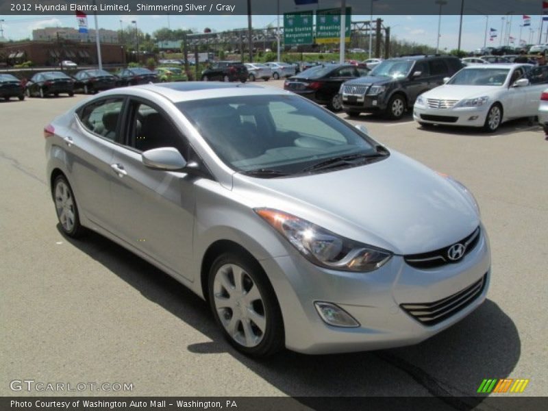 Shimmering Silver / Gray 2012 Hyundai Elantra Limited
