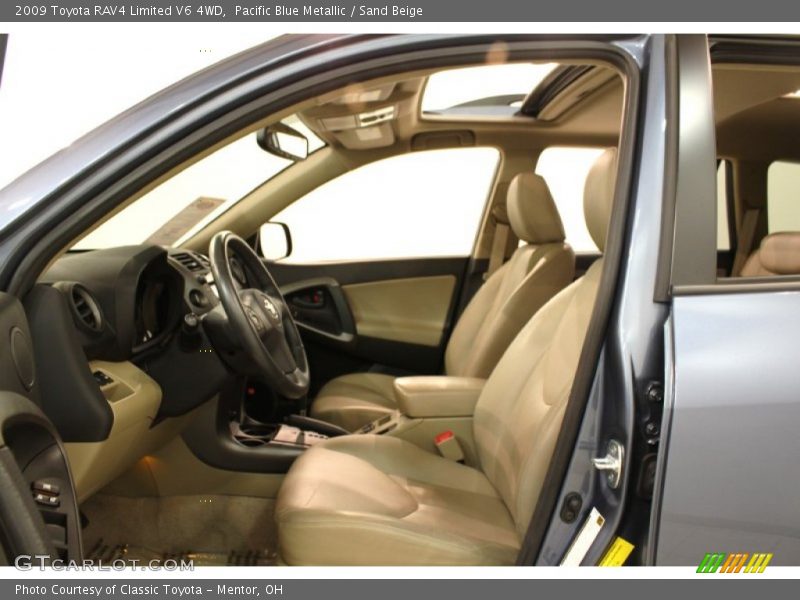 Pacific Blue Metallic / Sand Beige 2009 Toyota RAV4 Limited V6 4WD