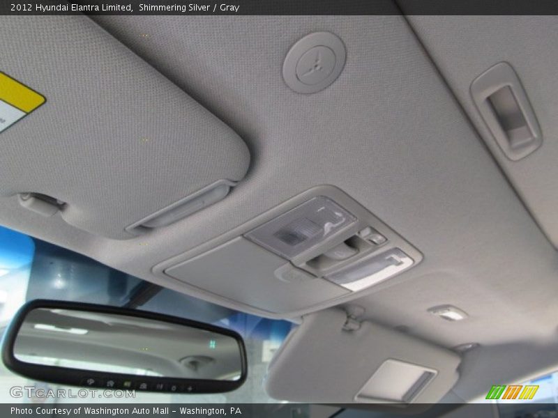 Shimmering Silver / Gray 2012 Hyundai Elantra Limited