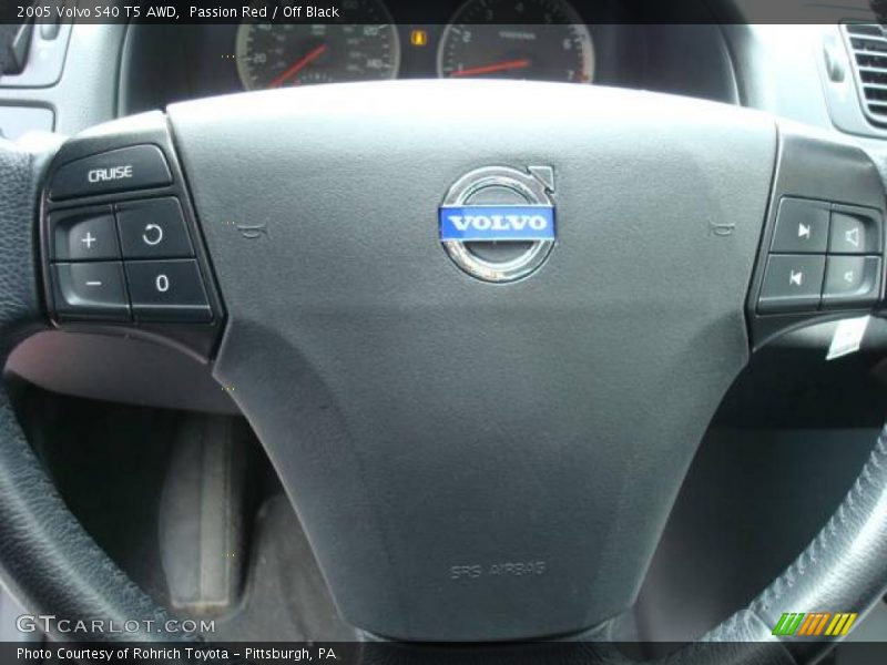 Passion Red / Off Black 2005 Volvo S40 T5 AWD