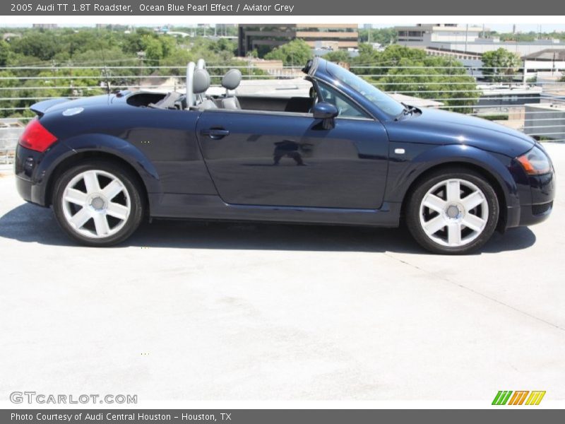 Ocean Blue Pearl Effect / Aviator Grey 2005 Audi TT 1.8T Roadster