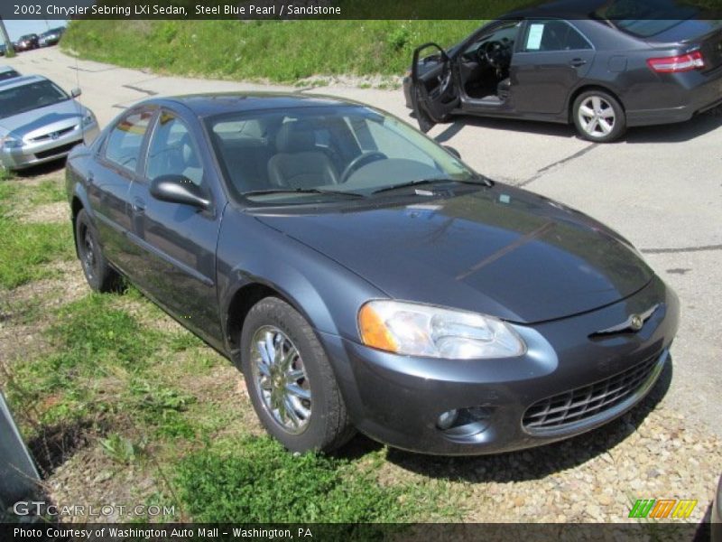 Steel Blue Pearl / Sandstone 2002 Chrysler Sebring LXi Sedan