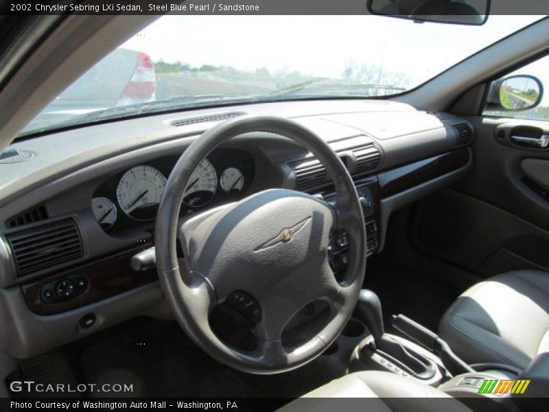 Steel Blue Pearl / Sandstone 2002 Chrysler Sebring LXi Sedan