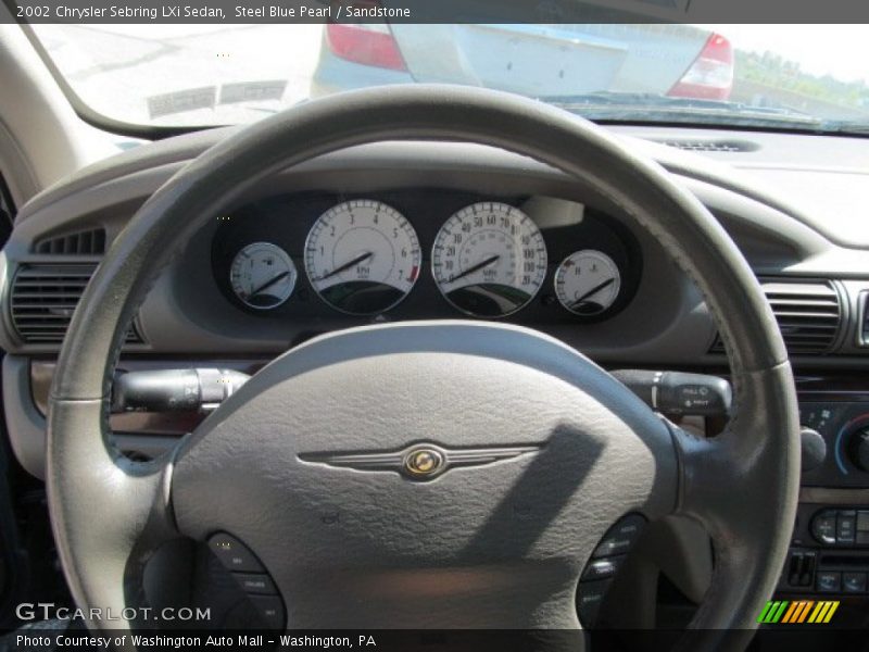 Steel Blue Pearl / Sandstone 2002 Chrysler Sebring LXi Sedan