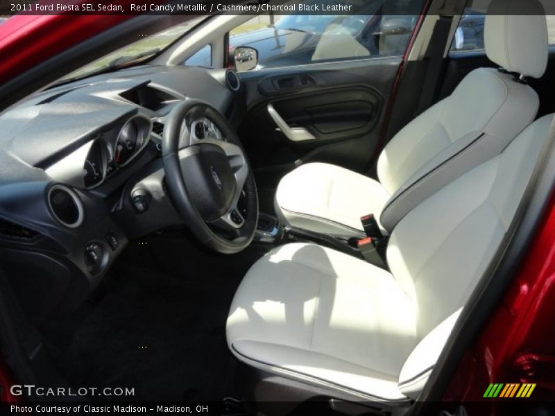  2011 Fiesta SEL Sedan Cashmere/Charcoal Black Leather Interior