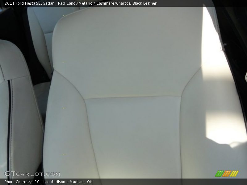 Red Candy Metallic / Cashmere/Charcoal Black Leather 2011 Ford Fiesta SEL Sedan