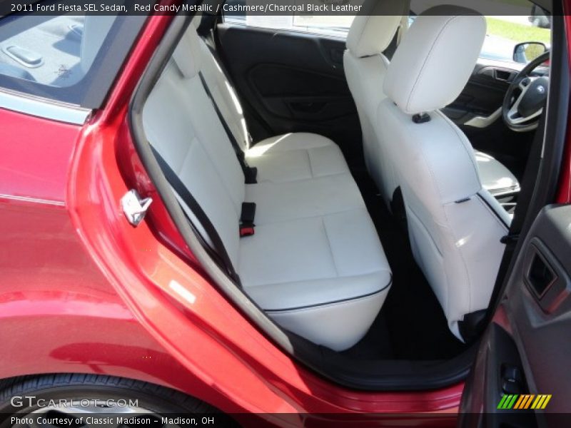 Red Candy Metallic / Cashmere/Charcoal Black Leather 2011 Ford Fiesta SEL Sedan