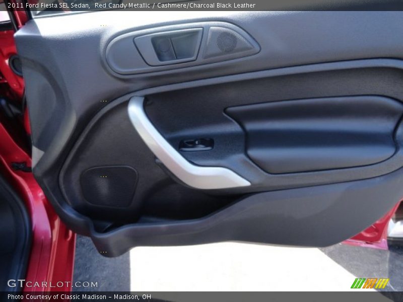 Red Candy Metallic / Cashmere/Charcoal Black Leather 2011 Ford Fiesta SEL Sedan